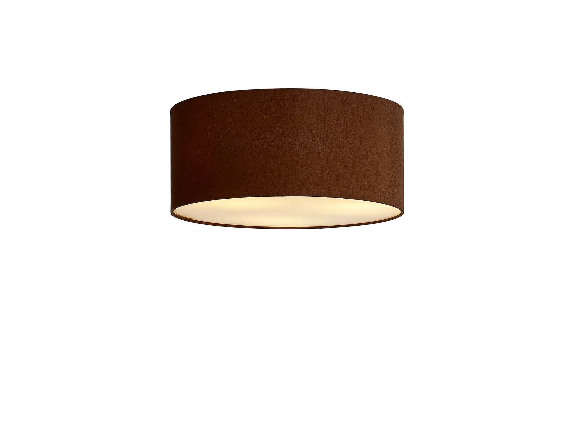 DK0622  Baymont 40cm Flush 3 Light Raw Cocoa/Grecian Bronze; Frosted Diffuser